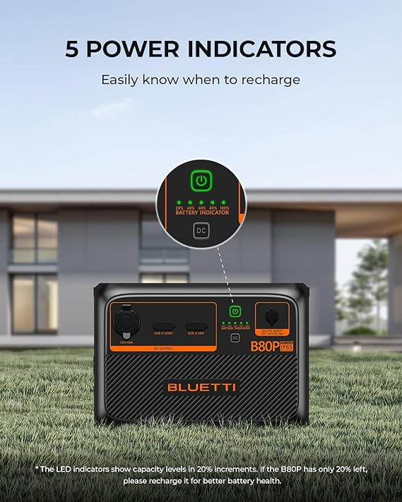 Bluetti B80P expansion battery for AC60P power station / standalone power station