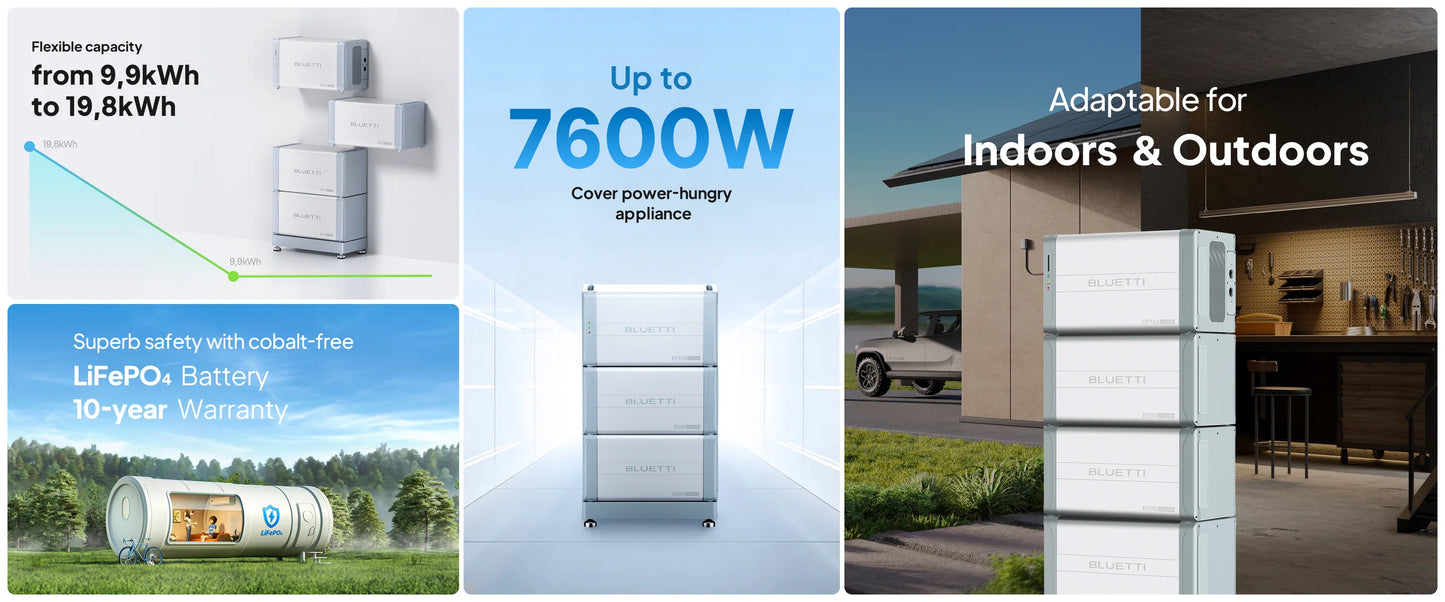 Bluetti EP760 off-grid power system 7.6kW / 9.92kWh