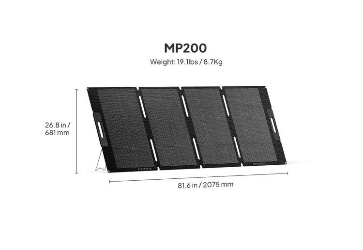 Off-grid kit: Bluetti AC50P solar generator + MP200 foldable solar panel