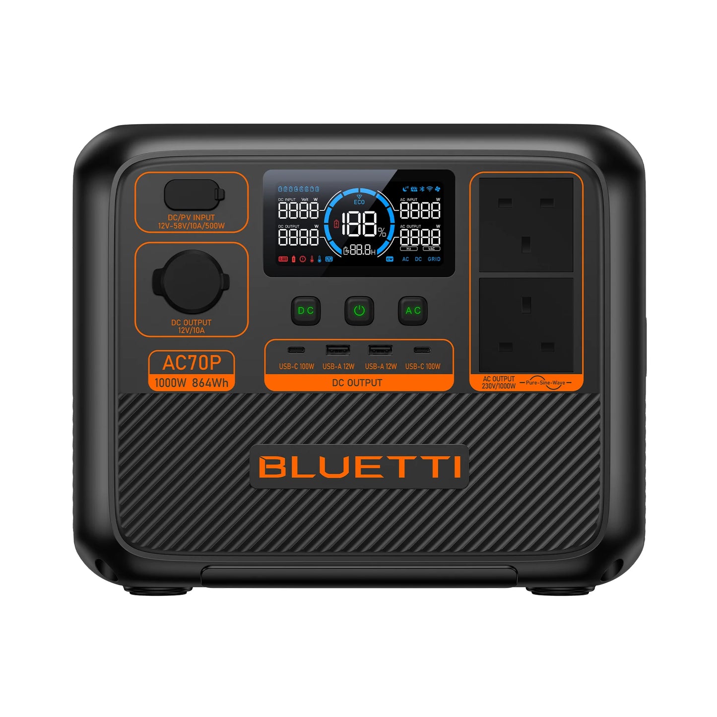 Bluetti AC70P portable solar power station