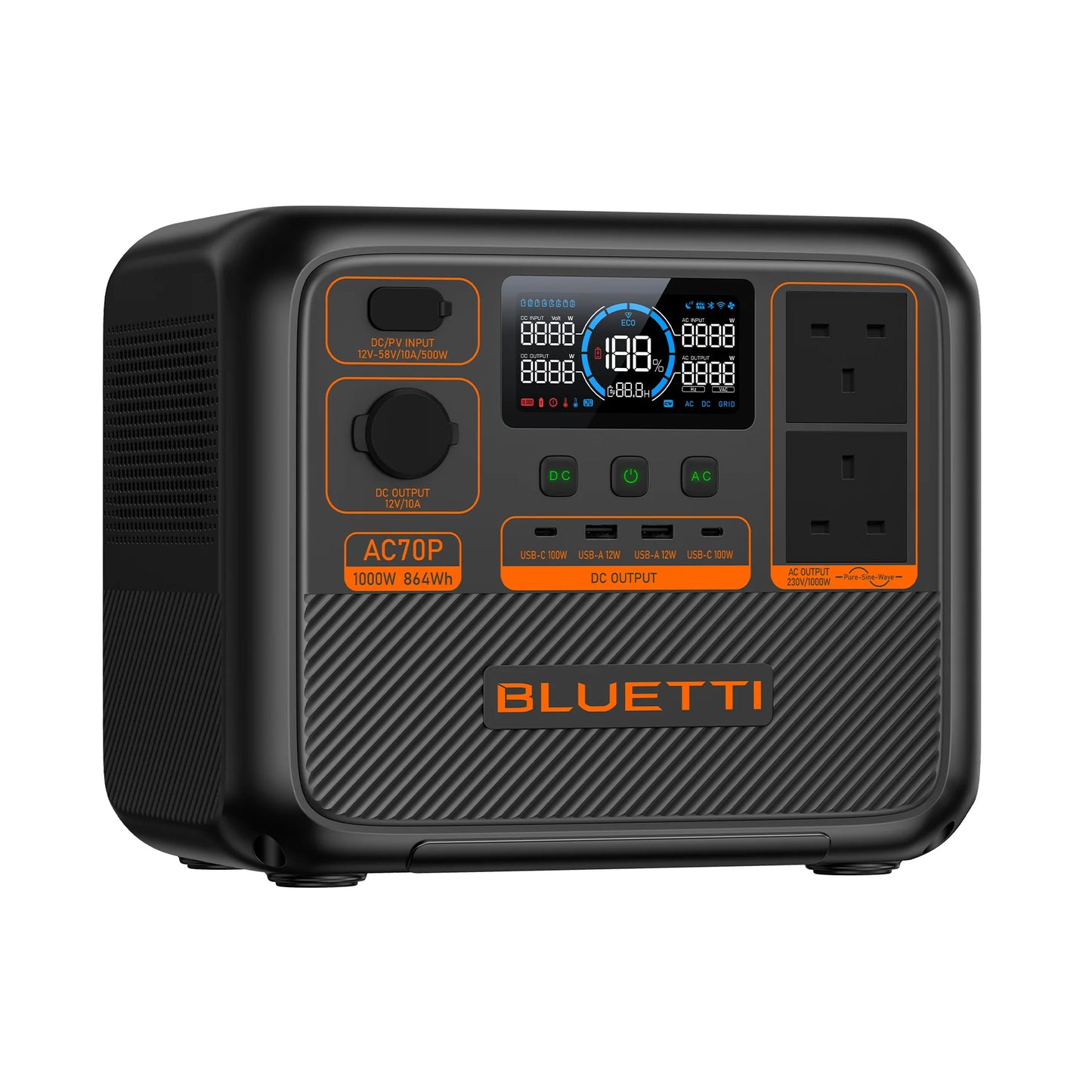 Bluetti AC70P portable solar power station