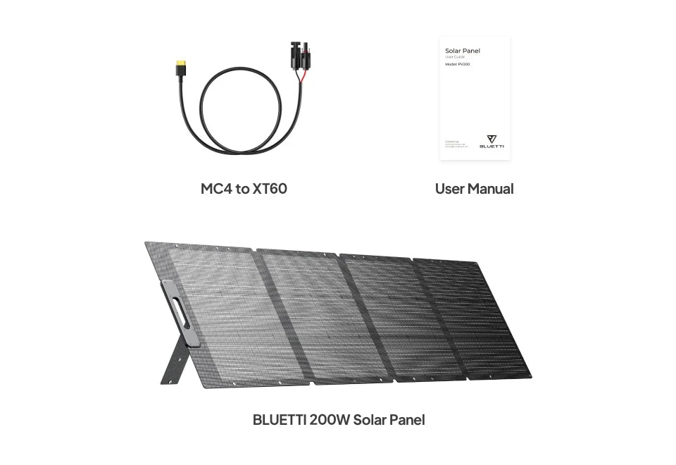 Bluetti 200W foldable solar panel - IP67 water-resistant and dust-proof